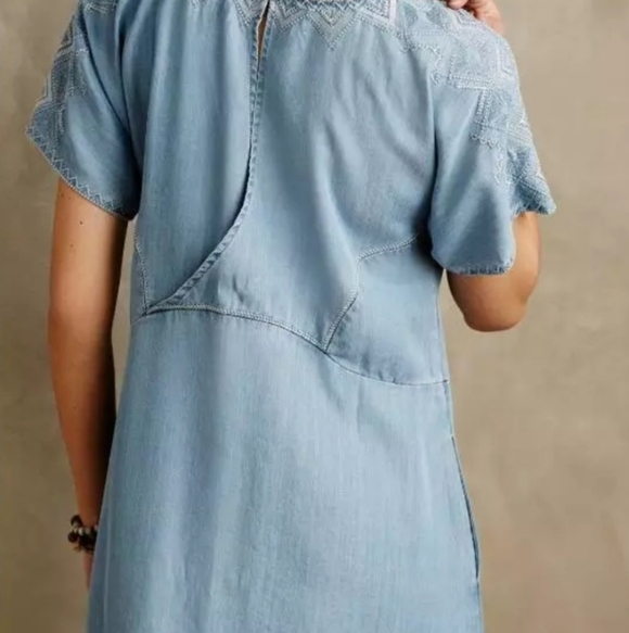 Holding Horses by Anthropologie Blue Dress Sz XS - Picture 2 of 10